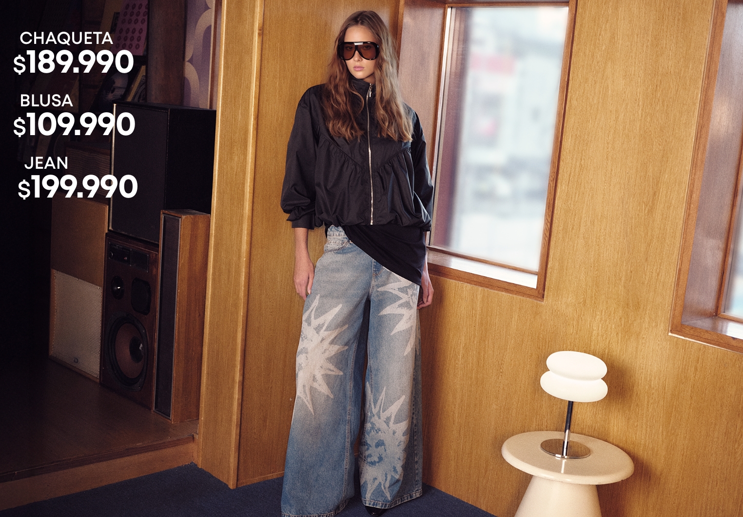 Mayorga x Falabella - Chaqueta, Blusa y Jean