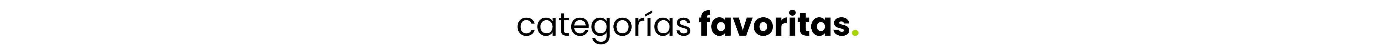 Categorias favoritas
