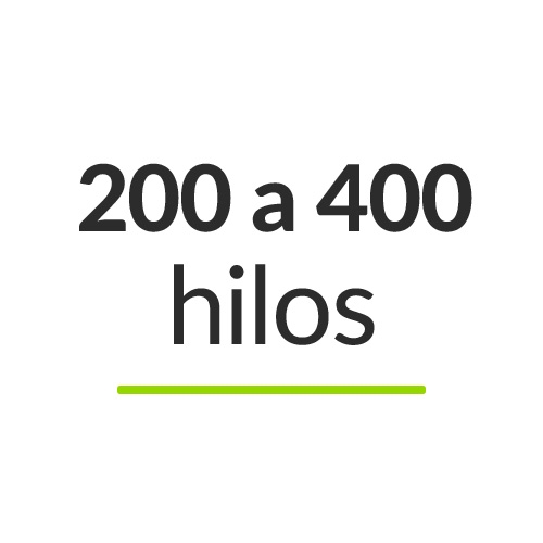De 200 a 400 hilos