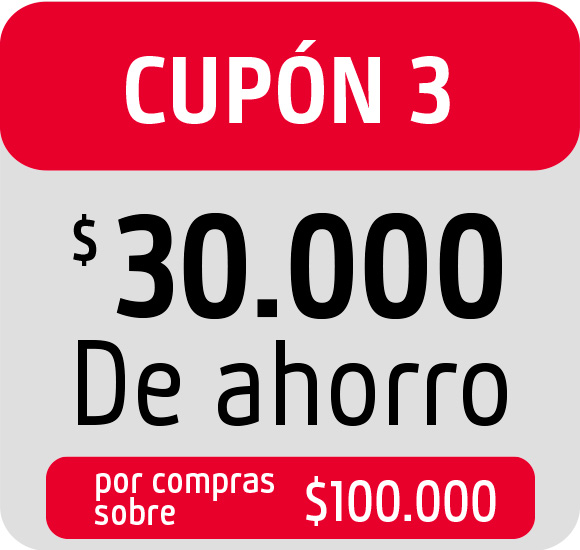 $30.000 de ahorro en compras sobre $100.000