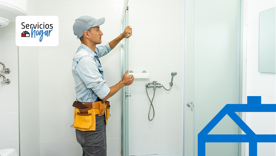 Instalación de shower door Sodimac