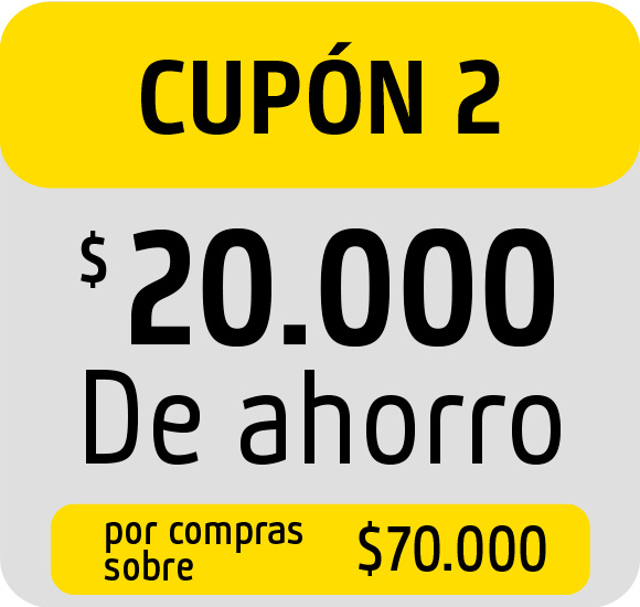 $20.000 de ahorro en compras sobre $70.000