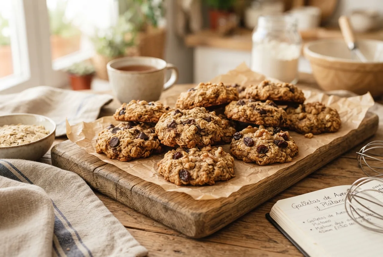 Receta de Galletas de Avena y Plátano