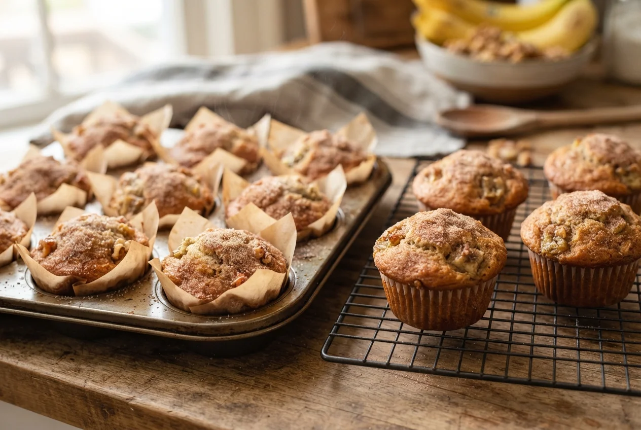 Receta de Muffins de Plátano