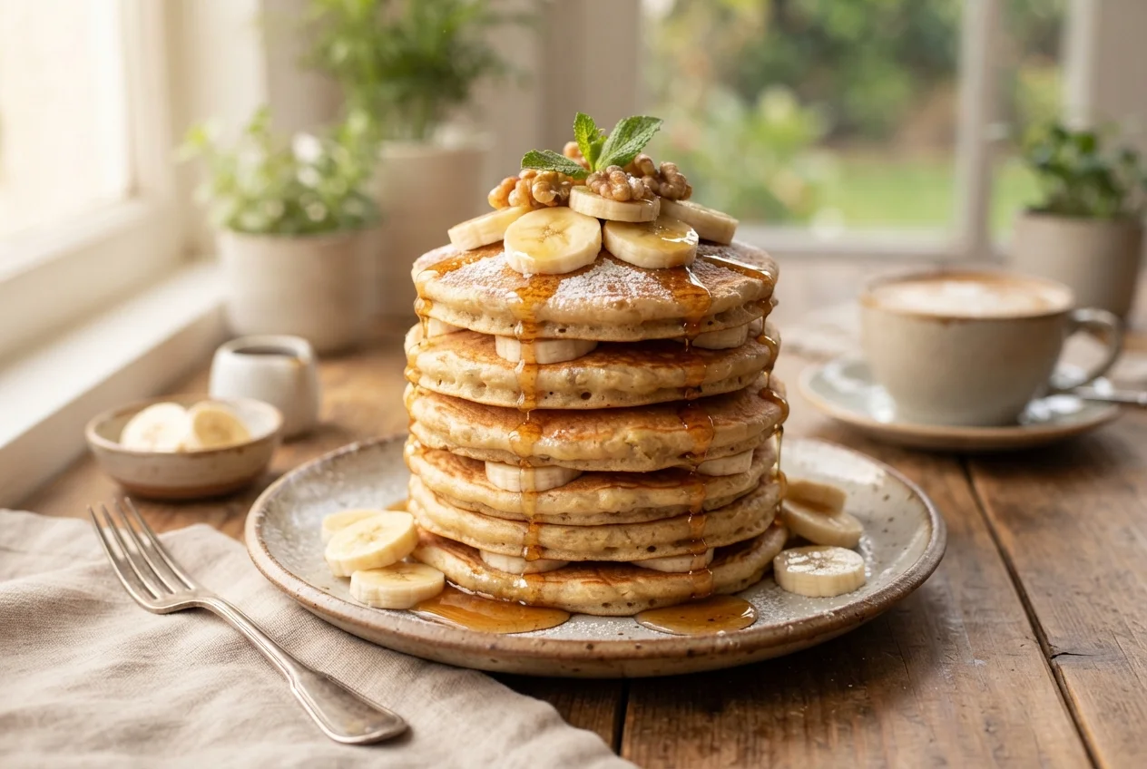 Panqueque de avena y plátano