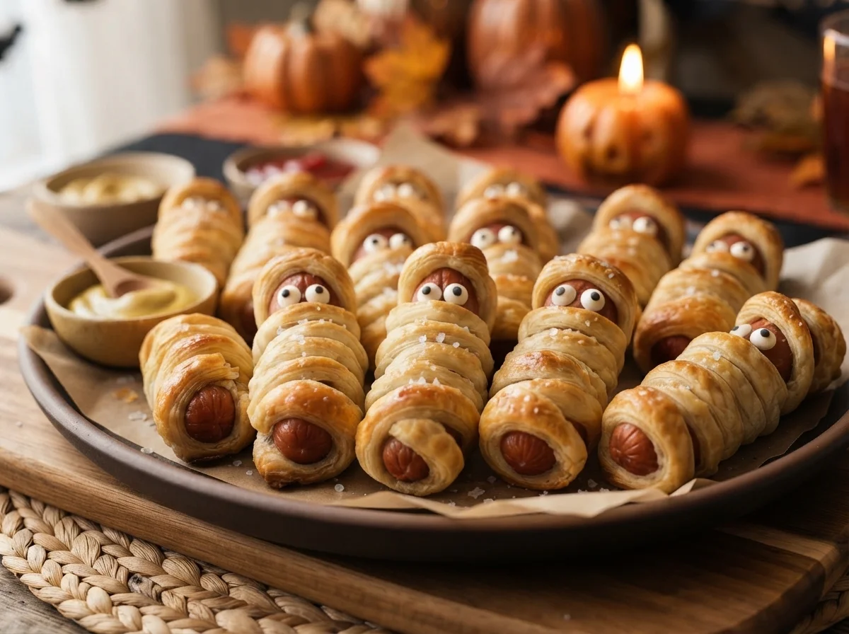 Receta de Momias de Hot Dog para Halloween
