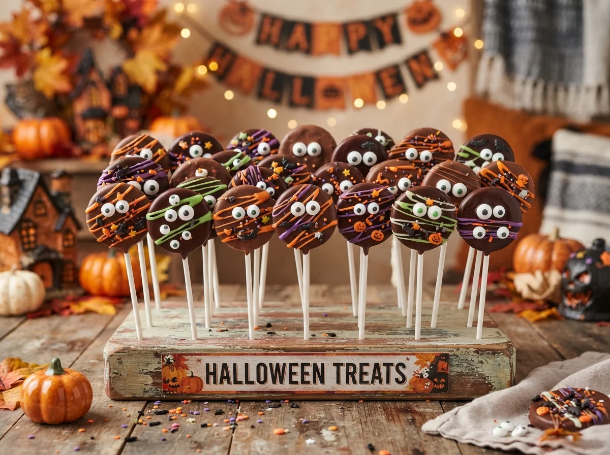 Piruletas de Chocolate con Ojos