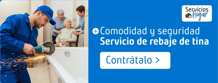 Contrata el servicio de rebaje de tina del especial Manito de Gato