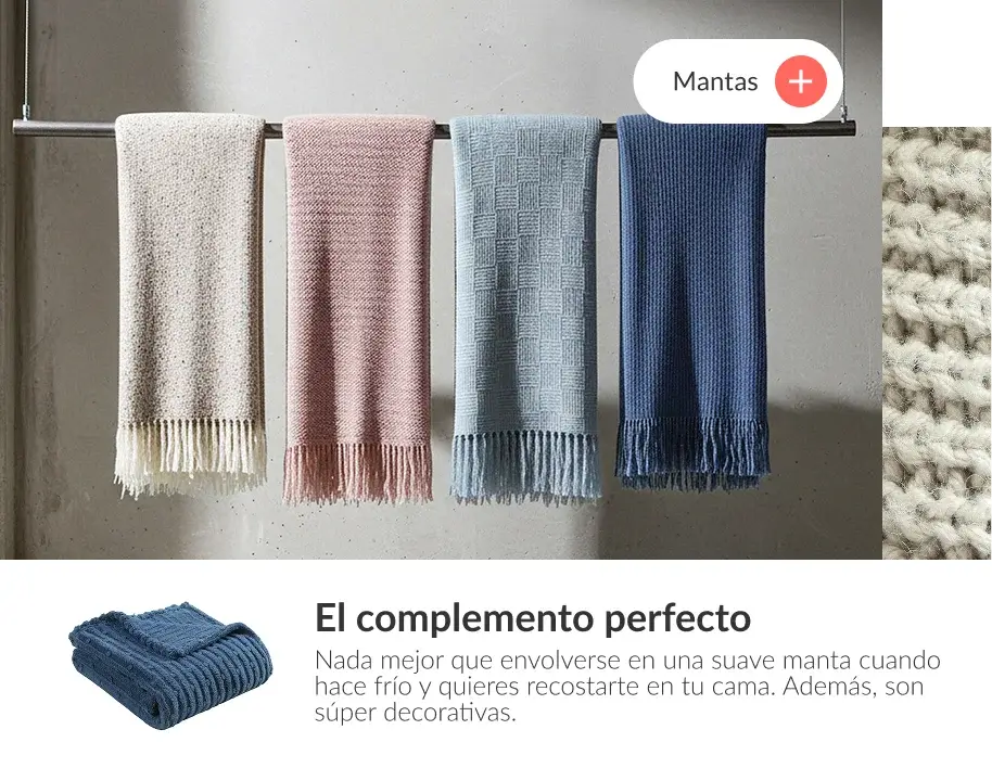 Mantas suaves y decorativas ideales para abrigar espacios durante el invierno