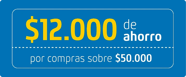 $12.000 de ahorro en compras sobre $50.000