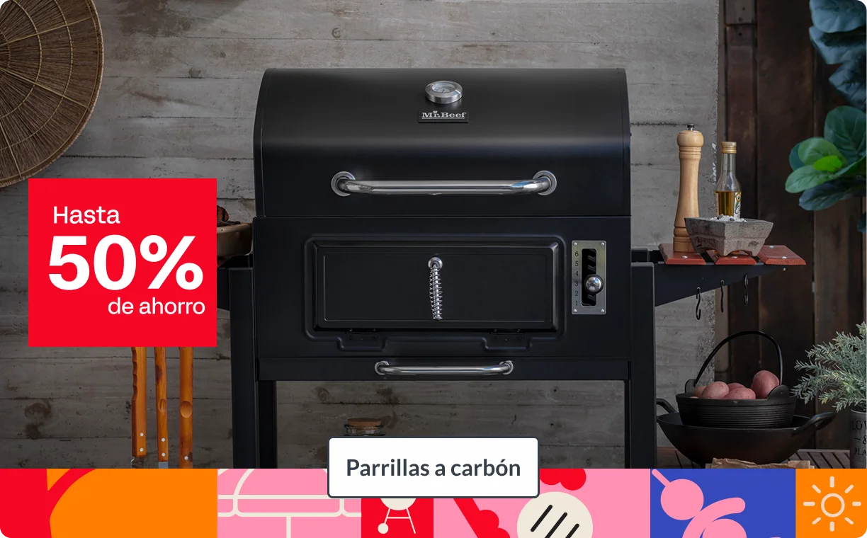 Ir a parrillas a carbón con
hasta 50% de ahorro del
Especial Parrillas