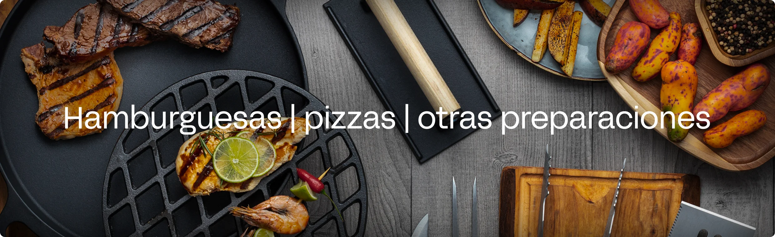 Ir a hamburguesas, pizzas y otras preparaciones del Especial Parrillas