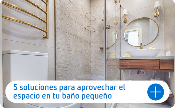 5 soluciones para aprovechar el espacio en tu baño pequeño