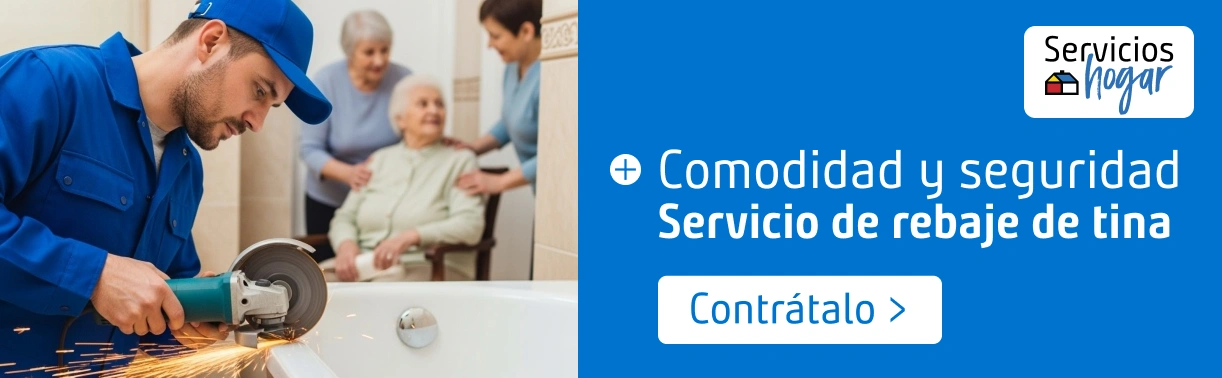 Contrata el servicio de rebaje de tina del especial Manito de Gato