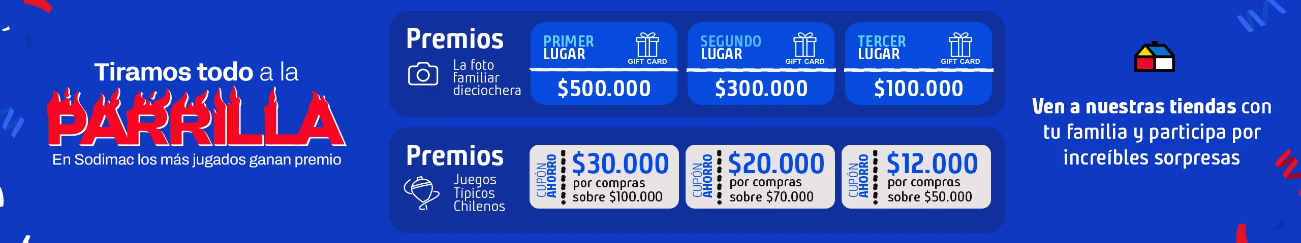 Ven a nuestras tiendas con tu familia y participa