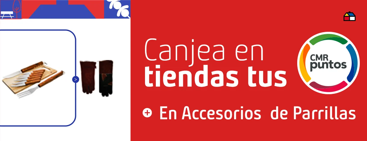 Canjea en tiendas tus CMR puntos en accesorios de parrillas