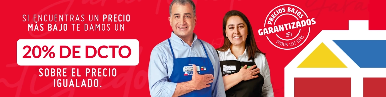 Si encuentras un precio más bajo, te damos un 20% de descuento sobre el precio igualado.