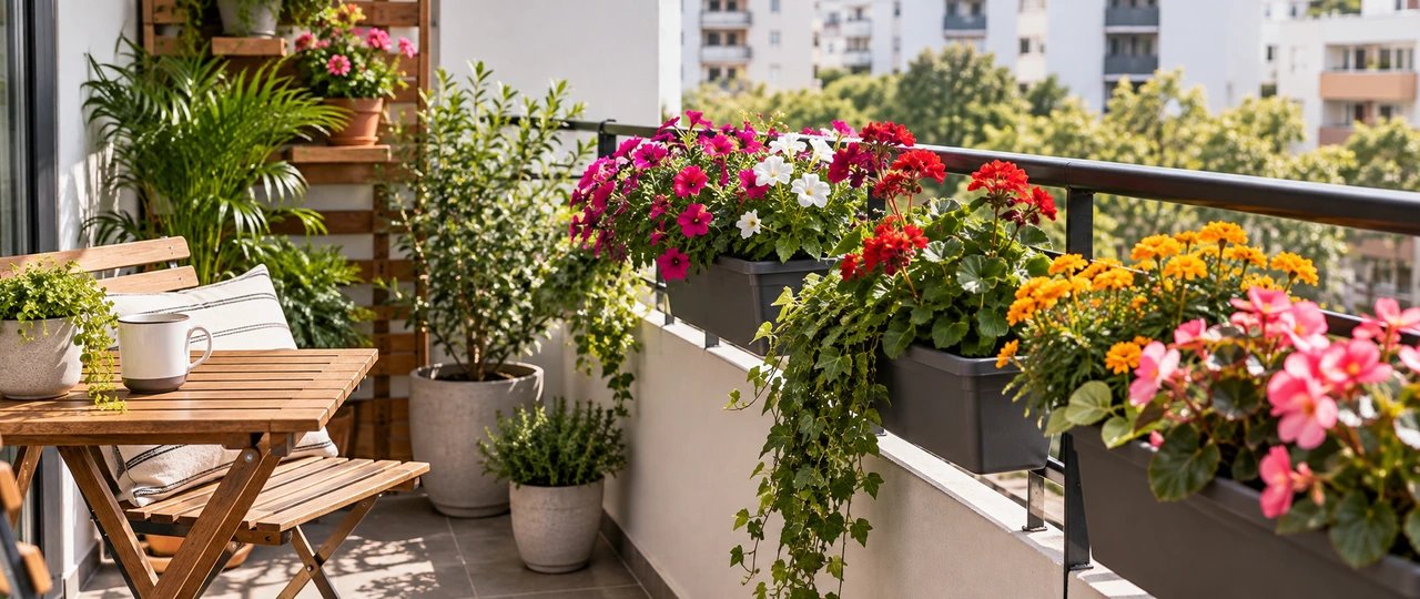 Flores para macetas en balcones pequeños
