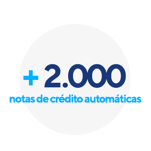 Generamos más de 2.000 notas de crédito automáticas para procesar las cancelaciones y devoluciones de nuestros clientes