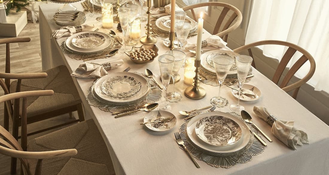 decoracion de mesa en navidad