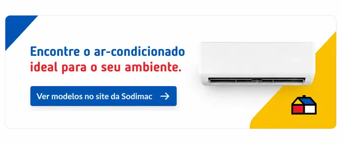 Banner promocional Sodimac sobre encontrar o ar-condicionado para quarto ideal
