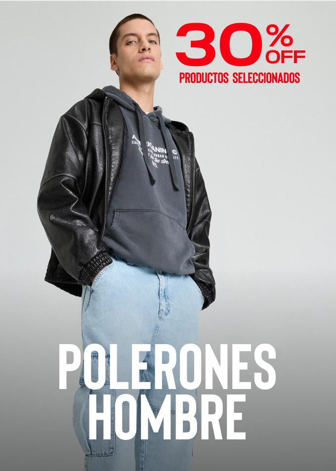 Polerones hombre 30% Descuento
