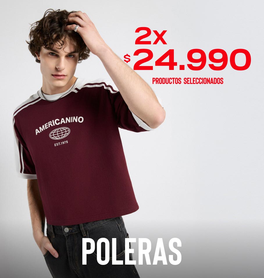 Poleras Hombre 2x $24.990