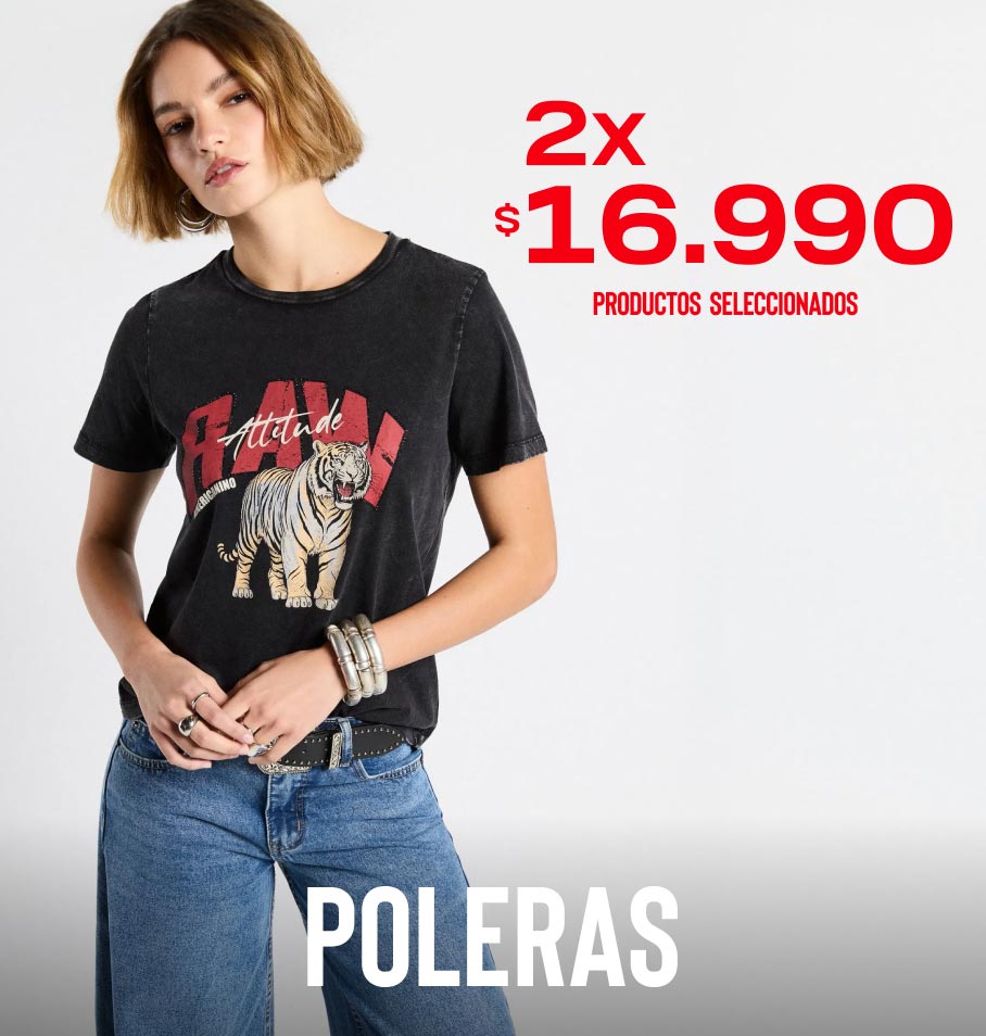 Poleras Mujer 2x $16.990