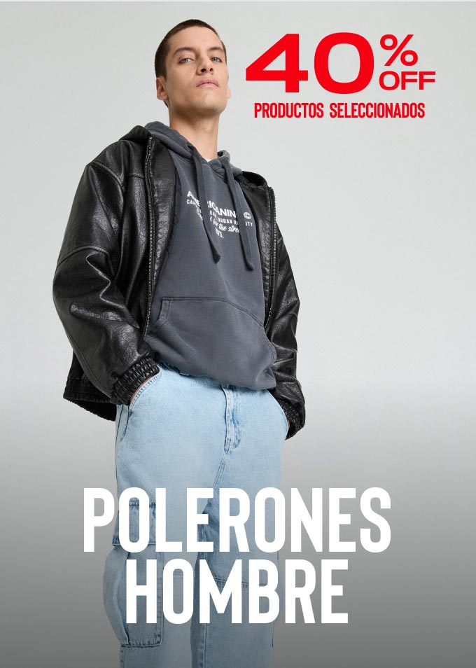 Polerones hombre 40% Descuento