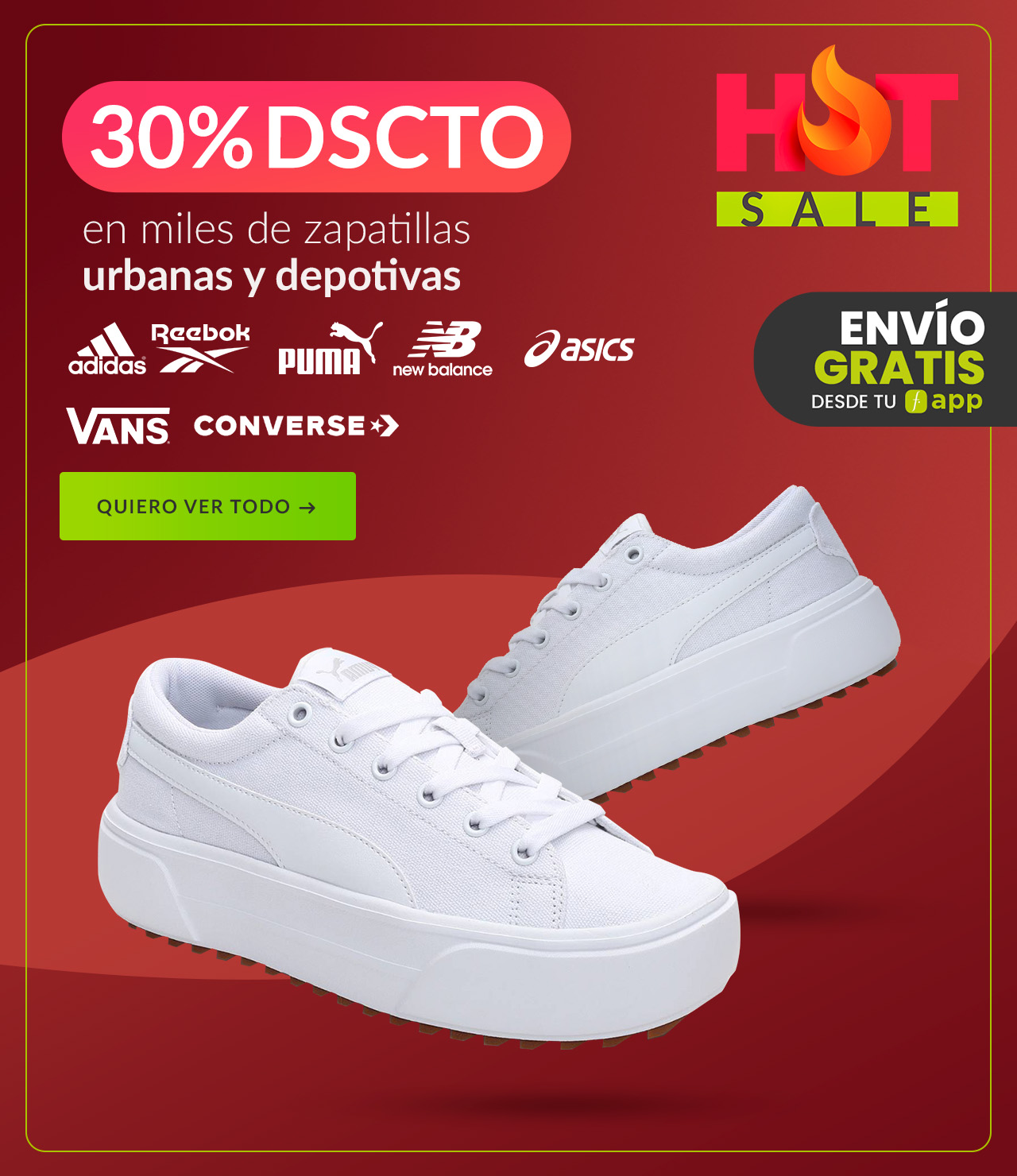 converse plataforma blancas linea roja